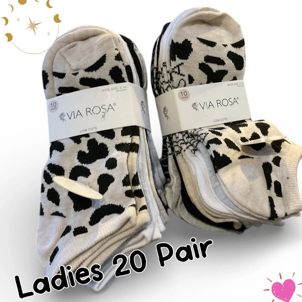 - 🌸20 Pair Ladies Low Cut Socks Assorted